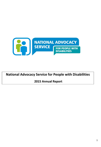 National Advocacy Service Annual Report (2015)