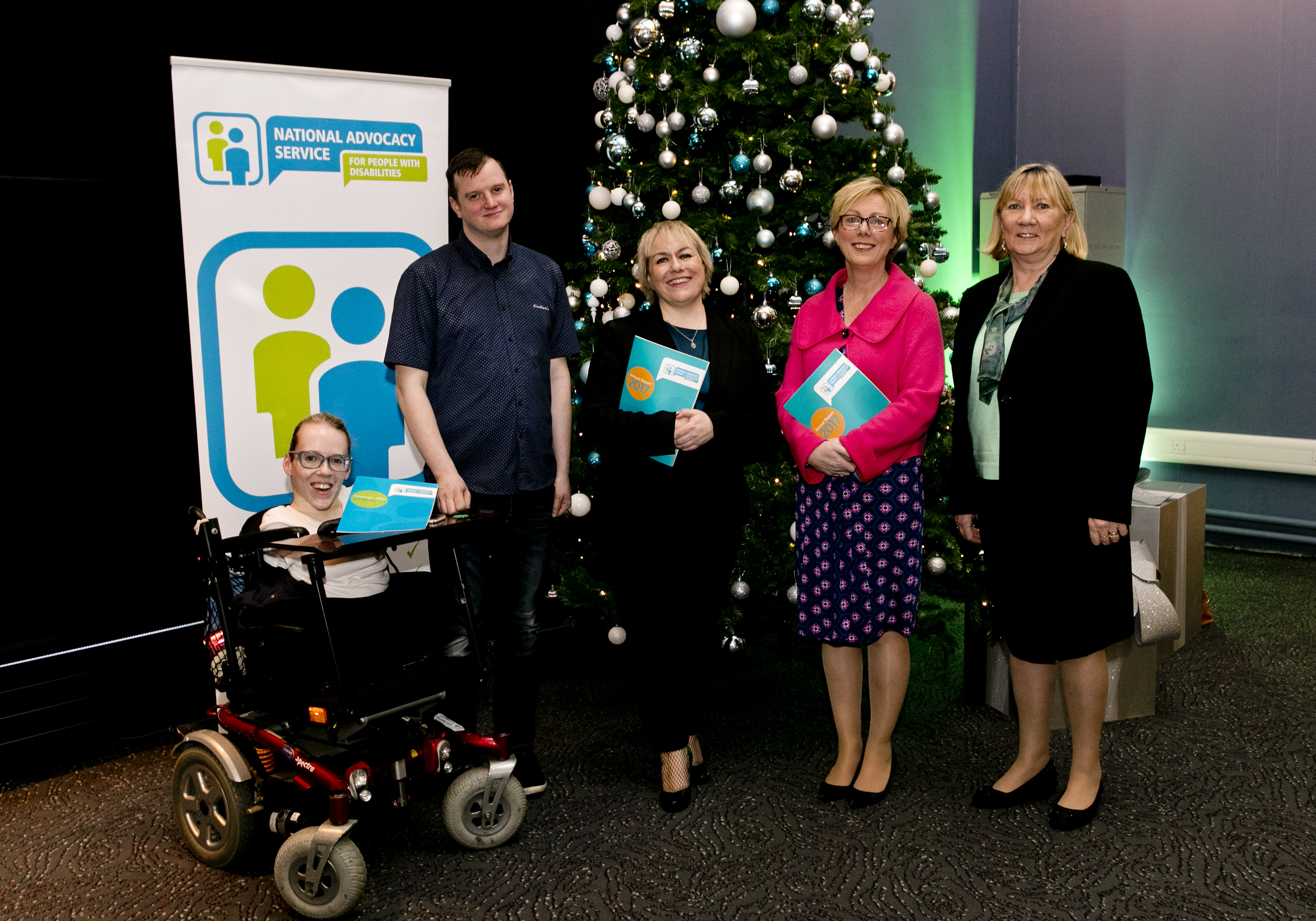 Pictured at the launch were from left: Joanne O’Riordan, Journalist and Disability Rights Activist, PJ Harrington, former NAS client, Louise Loughlin, NAS National Manager, Minister Regina Doherty and Angela Black, Chief Executive, CIB.