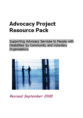 Cover of Advocacy Resource Pack