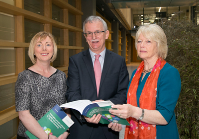 Pictured from left: Minister for Employment Affairs and Social Protection, Regina Doherty T.D. Tom Martin, Consultant Researcher and Anne Coogan, Chairperson, Sign Language Interpreting Service (SLIS)