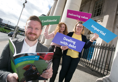 Pictured at the launch of the Citizens Information Board Annual Report 2017 are Board members: Ian Power, Tina Leonard and Nicola Walshe