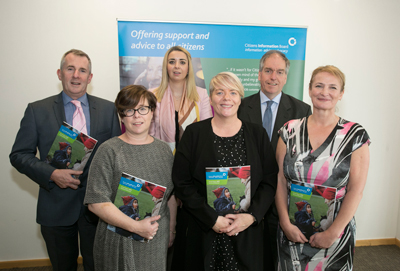 MABS Regional Managers at the launch. Front row from left: Michelle O'Hara, Gwen Harris and Rosaleen Maher. Top row from left: Michael Laffey, Ali Fitzell and Michael Doherty.