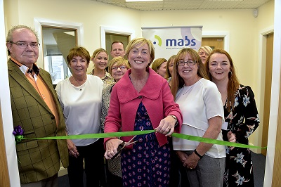 Minister for Employment Affairs and Social Protection Regina Doherty T.D. with members of staff officially opening the new offices of North Dublin MABS, Swords Office.