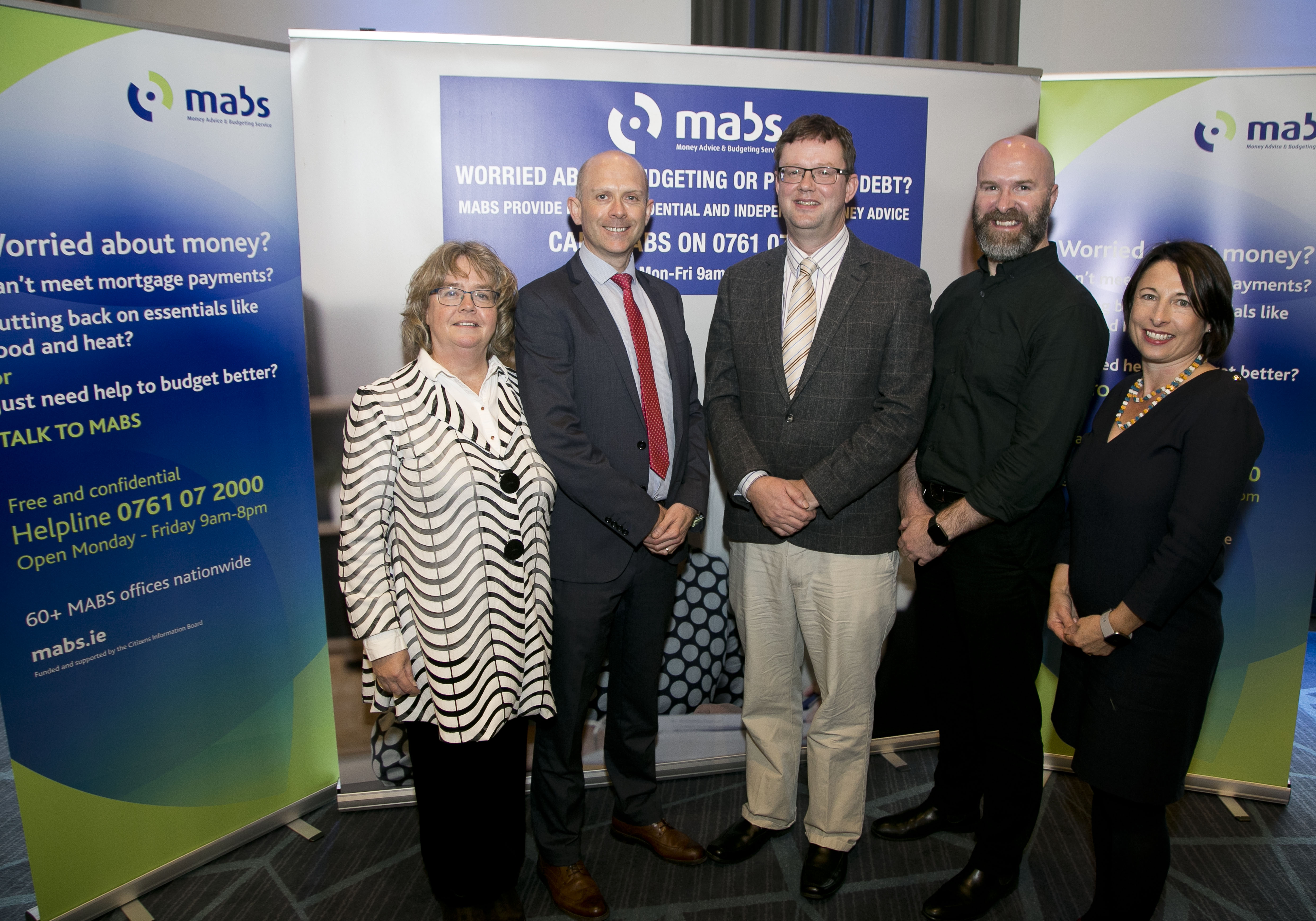 Conference Organising Committee from left: Evelyn Lee, PR and Promotions, CIB, Karl Cronin, Regional Manager, 
				North Connacht & Ulster MABS, 
				Noel O’Meara, Committee Chair, CIB, Bobby Barbour, Manager, Abhaile and Mary Lyne, MABS National Manager, CIB