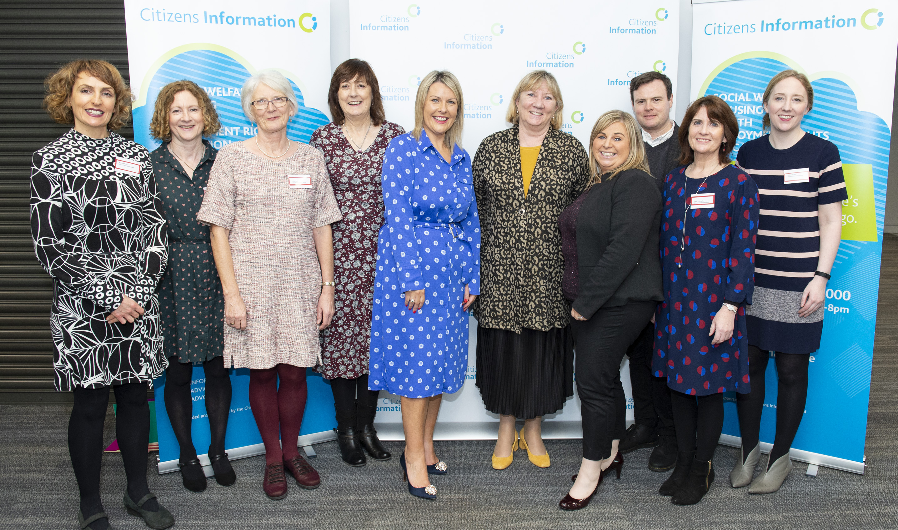 CIB event organisers pictured from left: Michelle Melia,
Claire Ruddy, Eileen Lee, Mary Kelliher, Sara McSweeney,
Angela Black, Chief Executive, Sharon Conroy, Michael Owens, Cathy O’Donoghue and Grainne Griffin.